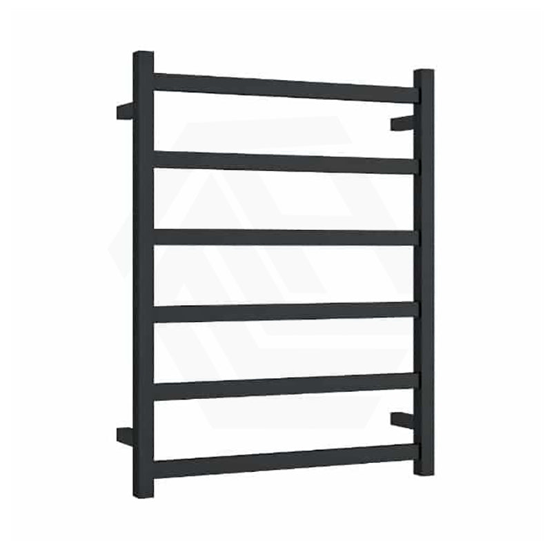ThermoGroup 600x800x120mm 240V Straight Square Ladder Heated Towel Rail 6 Bars Matt