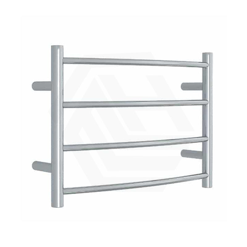 ThermoGroup 4/12 Bars 240V Curved Round Ladder Heated Towel Rail Polished Stainless Steel