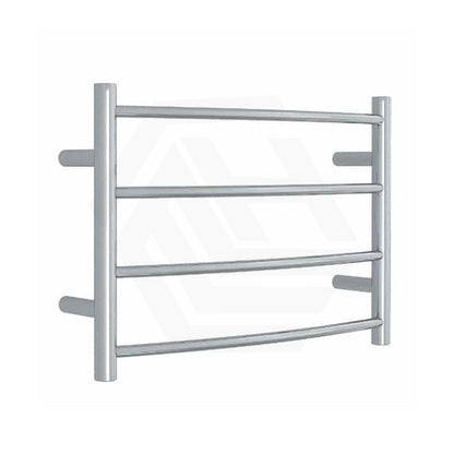 ThermoGroup 4/12 Bars 240V Curved Round Ladder Heated Towel Rail Polished Stainless Steel