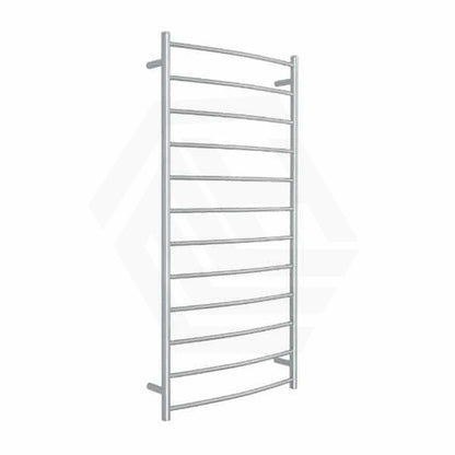 ThermoGroup 4/12 Bars 240V Curved Round Ladder Heated Towel Rail Polished Stainless Steel