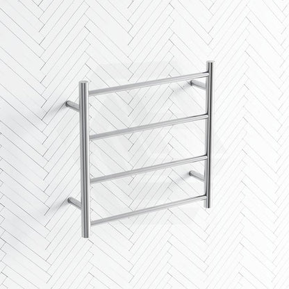 ThermoGroup 550x550x122mm 12V Straight Round Ladder Heated Towel Rail 4 Bars Variant Colour Available