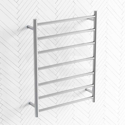 ThermoGroup 600x800x122mm 12V Straight Round Ladder Heated Towel Rail 7 Bars Variant Colour Available