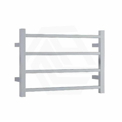 ThermoGroup 4/7 Bars 240V Straight Square Ladder Heated Towel Rail Polished Stainless Steel