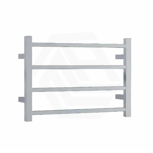 ThermoGroup 4/7 Bars 240V Straight Square Ladder Heated Towel Rail Polished Stainless Steel
