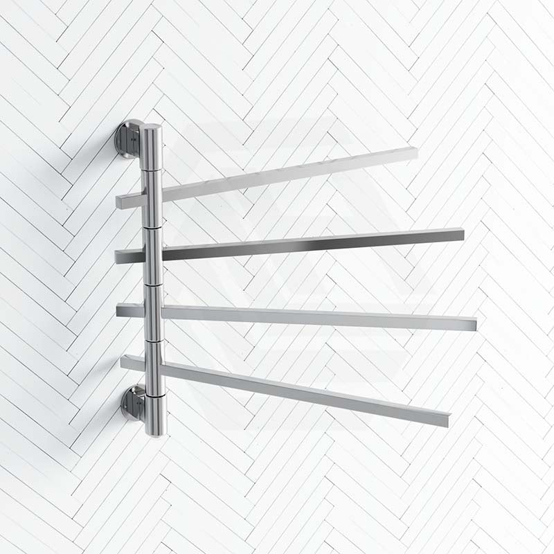 ThermoGroup Thermorail 600x540x99mm 240V Straight Square Swivel   Steel Heated Towel Rail 4 Bars