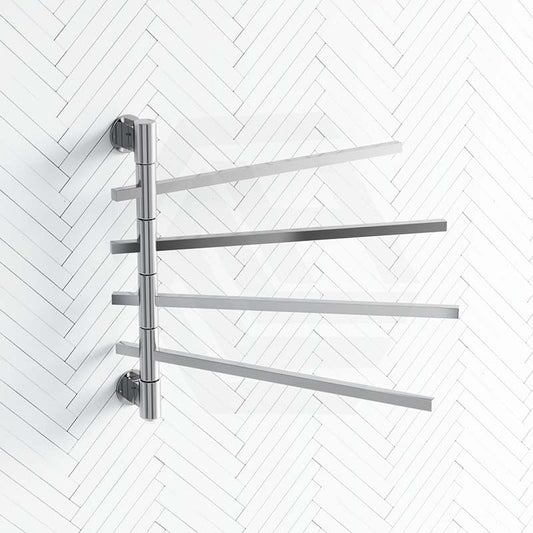 ThermoGroup Thermorail 600x540x99mm 240V Straight Square Swivel   Steel Heated Towel Rail 4 Bars