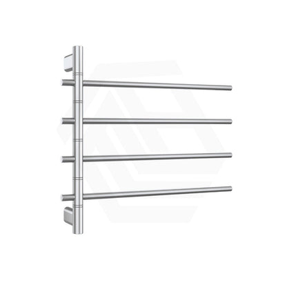 ThermoGroup Thermorail 595x540x104mm 240V Straight Round Swivel Heated Towel Rail 4 Bars 3 Colours Available
