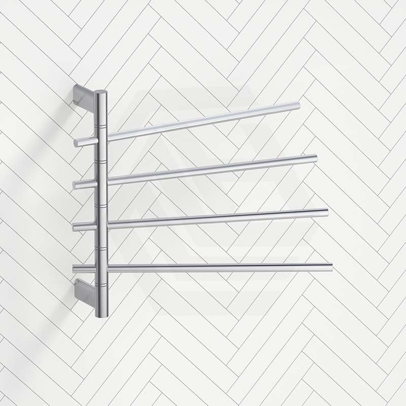 ThermoGroup Thermorail 595x540x104mm 240V Straight Round Swivel Heated Towel Rail 4 Bars 3 Colours Available