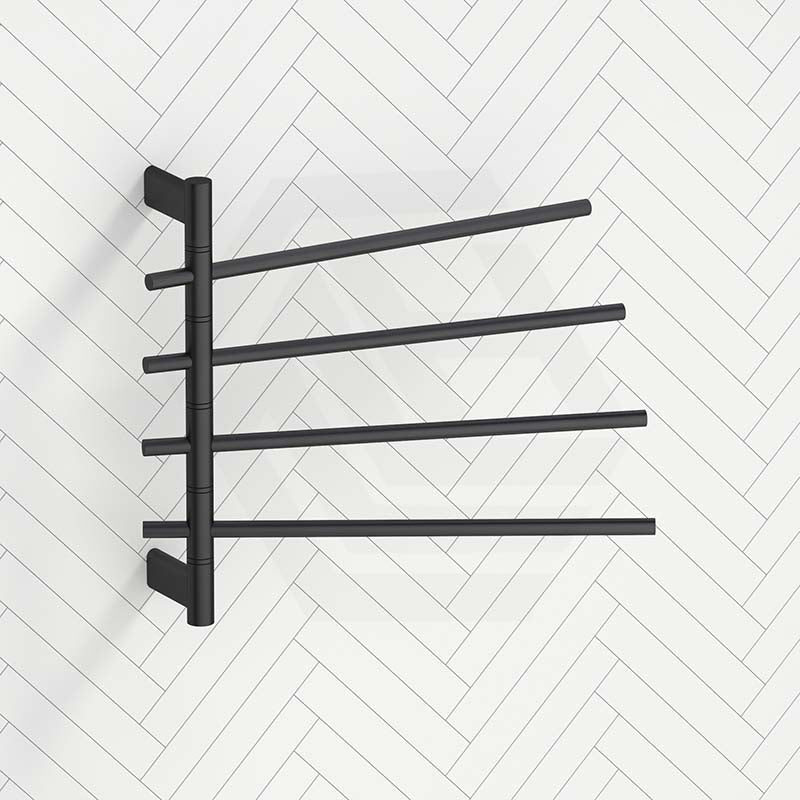 ThermoGroup Thermorail 595x540x104mm 240V Straight Round Swivel Heated Towel Rail 4 Bars 3 Colours Available