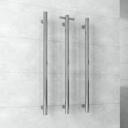 ThermoGroup Thermorail 900mm Straight Round Non-Heated Vertical Single Towel Rail Variant Colour Available