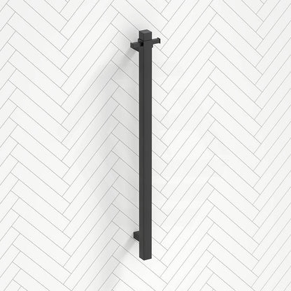 ThermoGroup 12V 900mm Square Vertical Single Bar Heated Towel Rail Variant Colour Available