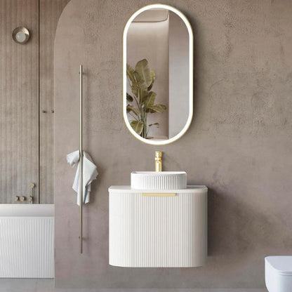Otti Bondi Fluted Curved Wall Hung Vanity