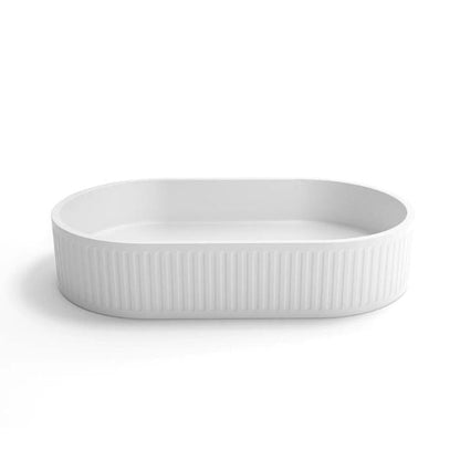 Otti Hudson 600mm Fluted Oval Above Counter Basin