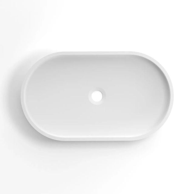 Otti Hudson 600mm Fluted Oval Above Counter Basin