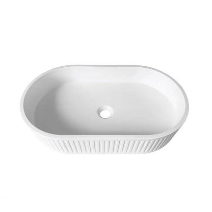 Otti Hudson 600mm Fluted Oval Above Counter Basin