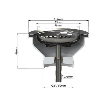 Turner Hastings 90 x 50mm   Steel Basket Waste