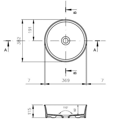Turner Hastings Fino 382mm Above Counter Basin
