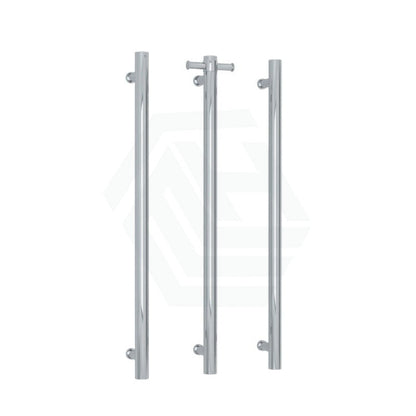 ThermoGroup 12V 900mm Straight Round Vertical 3 Single Heated Towel Rails Variant Colour Available