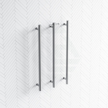 ThermoGroup 12V 900mm Straight Round Vertical 3 Single Heated Towel Rails Variant Colour Available