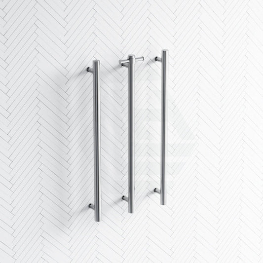 ThermoGroup 12V 900mm Straight Round Vertical 3 Single Heated Towel Rails Variant Colour Available
