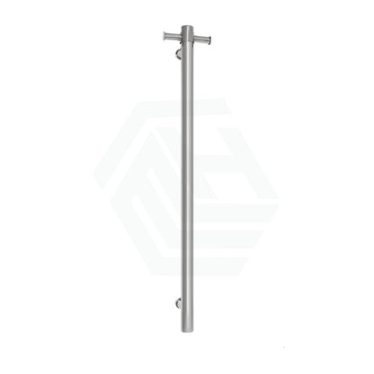 ThermoGroup 12V 900mm Straight Round Vertical Single Heated Towel Rail Variant Colour Available