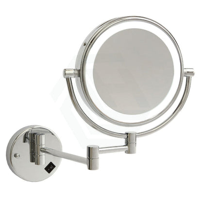 Thermogroup 200mm Chrome LED Makeup Mirror 1&5/8x Magnifier Concealed