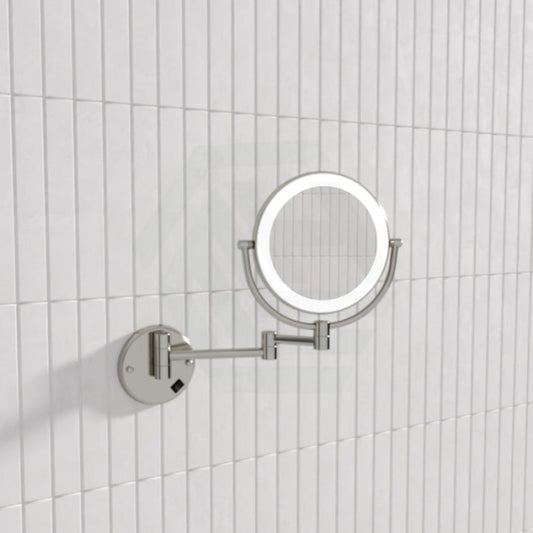 Thermogroup 200mm Chrome LED Makeup Mirror 1&5/8x Magnifier Concealed