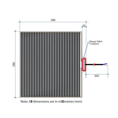 ThermoGroup Mirror Ultra-thin Demister Pad 280/410/400/450/500/680/700/850/1000mm