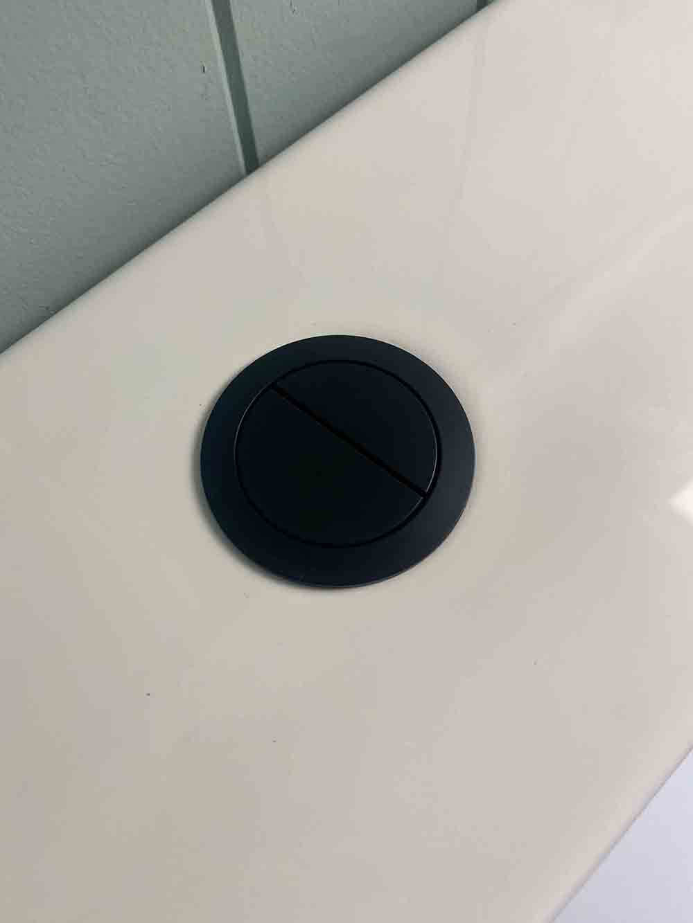 Round Matte Black Flush Button