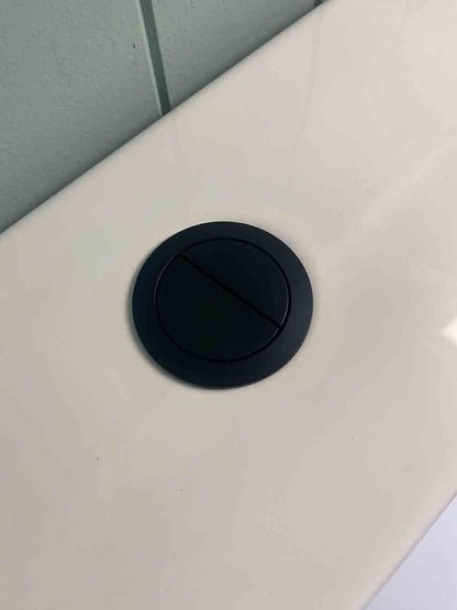 Round Matte Black Flush Button