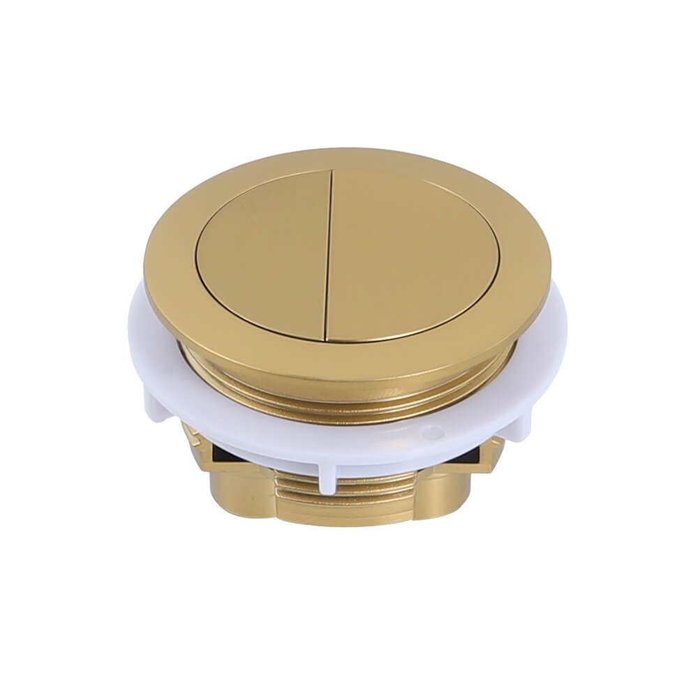 Round Brushed Brass Flush Button