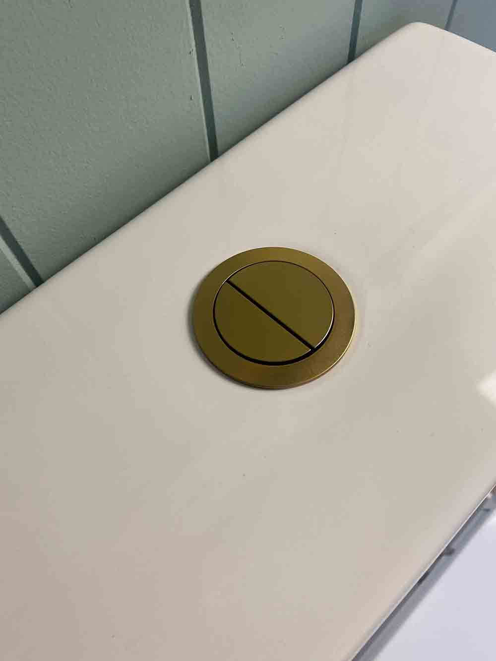 Round Brushed Brass Flush Button