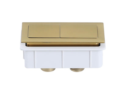 Rectangle Brushed Brass Flush Button