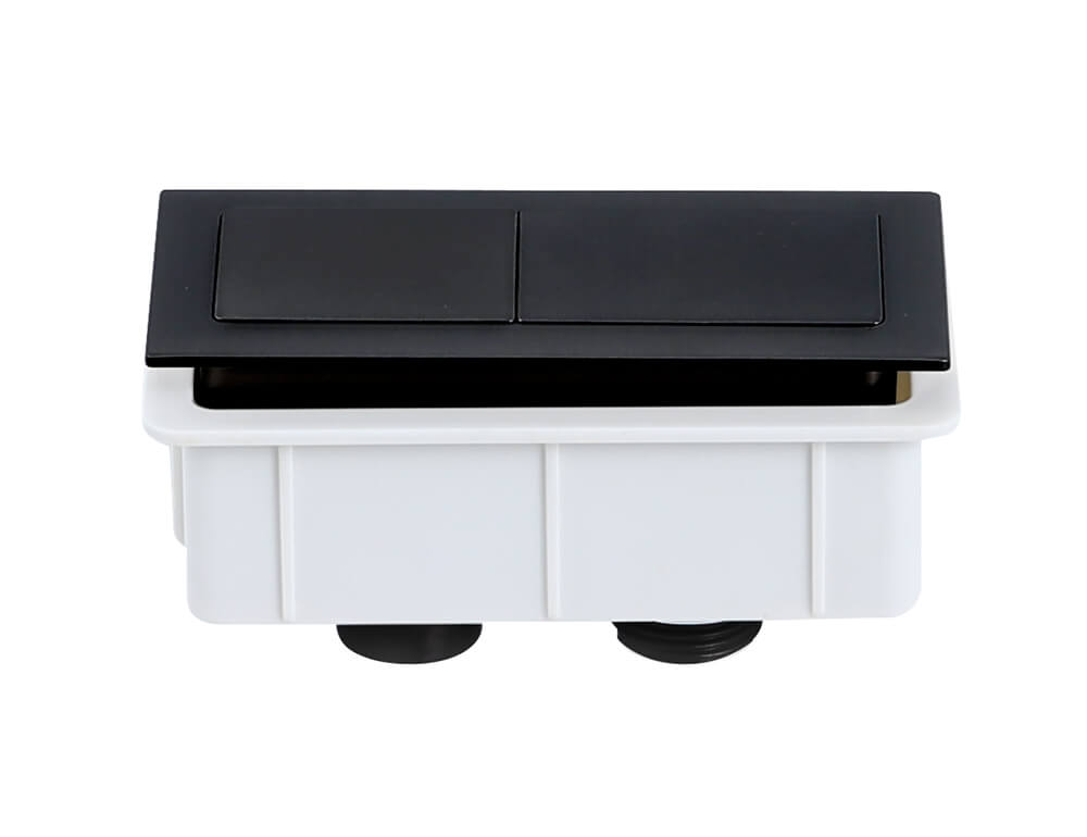 Rectangle Matte Black Flush Button