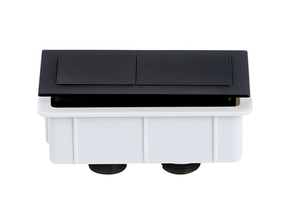 Rectangle Matte Black Flush Button