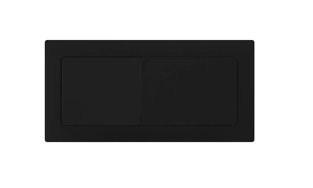 Rectangle Matte Black Flush Button
