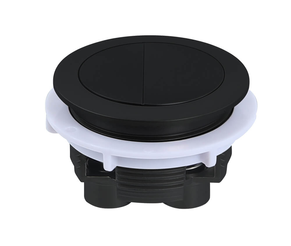 Round Matte Black Flush Button