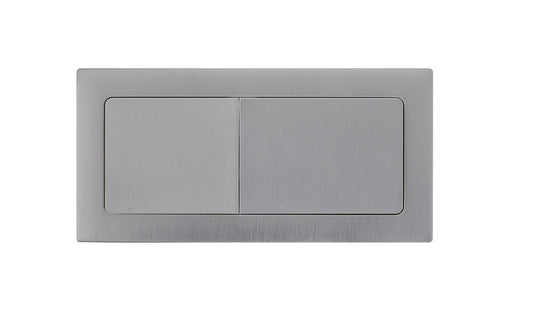 Rectangle Brushed Nickel Flush Button