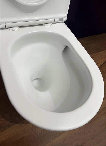 WhisperFlush Thin Toilet Seat Hinge Cap Covers- Matte White