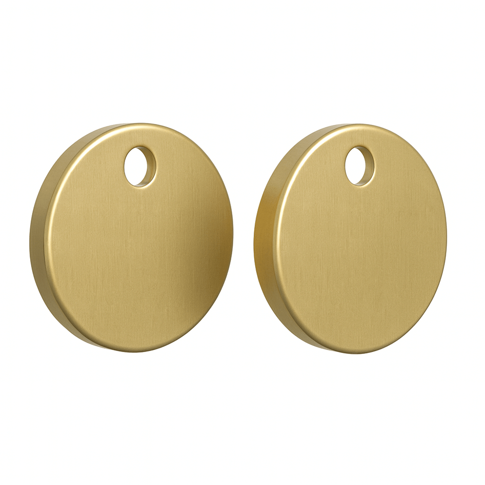 WhisperFlush Thick Toilet Seat Hinge Cap Covers- Brushed Brass