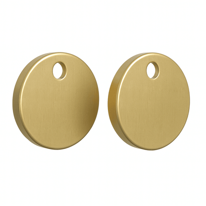 WhisperFlush Thick Toilet Seat Hinge Cap Covers- Brushed Brass