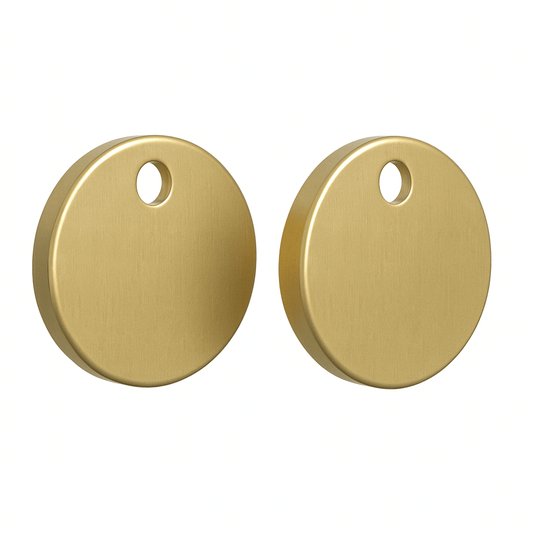 WhisperFlush Thick Toilet Seat Hinge Cap Covers- Brushed Brass