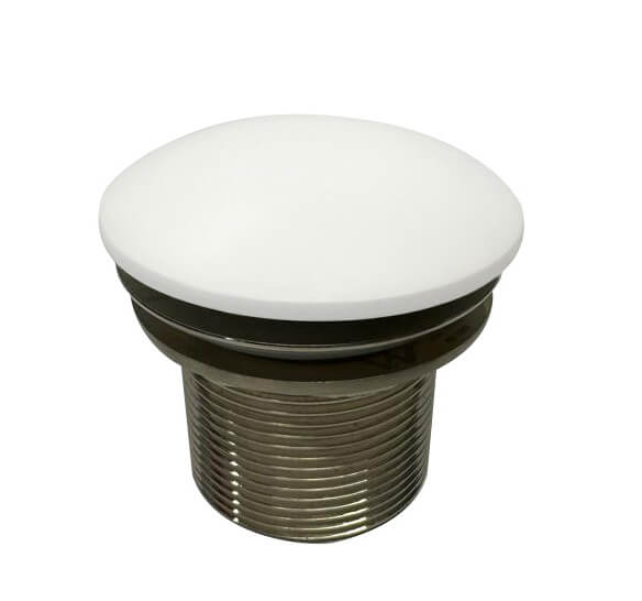 TitanCast 40mm Safety Pull-Out Bath Waste - Satin Silk White