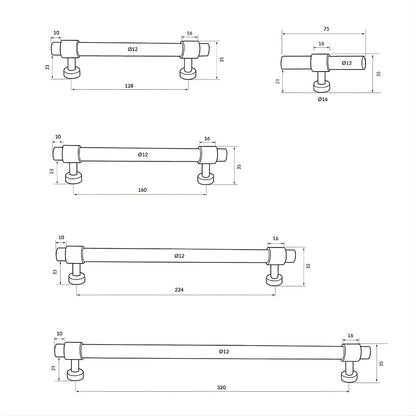 Turner Hastings Fanetta 128mm Pull Handle English