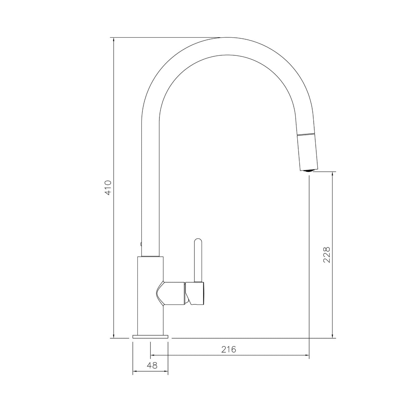 Turner Hastings Naples Pull Out Mixer Tap