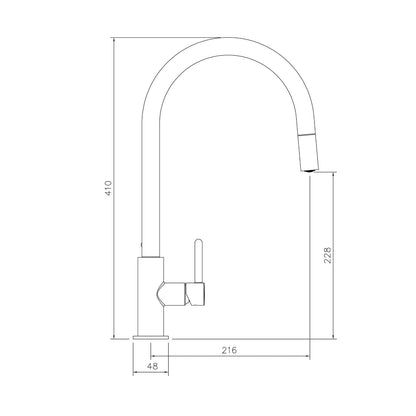 Turner Hastings Naples Pull Out Mixer Tap