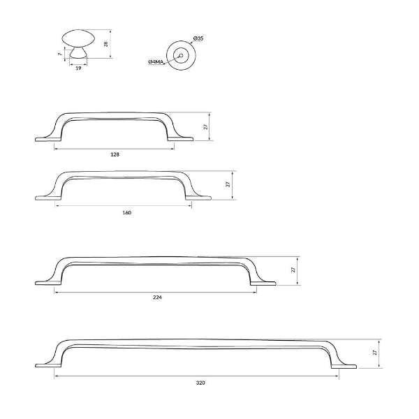 Turner Hastings Tutto 320mm Cabinetry Handle