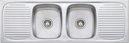Oliveri Ultraform Double Bowl Inset Sink With Double Drainer UF13D