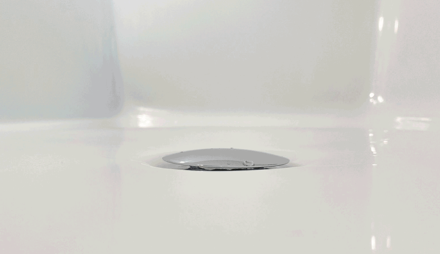 TitanCast 40mm Safety Pull-Out Bath Waste - Satin Silk White