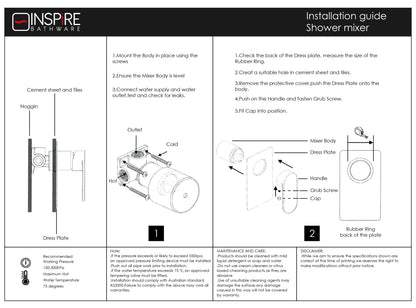 INSPIRE VETTO SHOWER WALL MIXER  AND ROSE